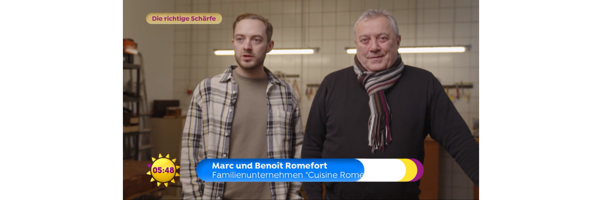 Familie Romefort im Sat.1-Frühstücksfernsehen - Familie Romefort gibt tipps zu scharfen Messern im sat1 Frühstücksfernsehen  
