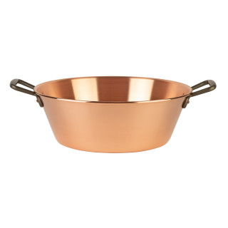 Copper jam pot Ø 38 cm - 9 liters - cast iron handle