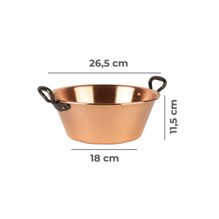 CopperGarden® 2 Liter Kupfer Marmeladetopf 20cm - Rührtopf - Rösten & Kochen
