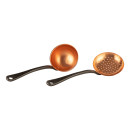 Copper ladle with cast iron handle