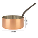 Copper casserole Ø 20 cm, tinned with cast iron...