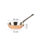 Copper pan Ø 16 cm, tinned with cast iron handle