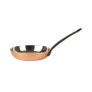 Copper pan Ø 24 cm, tinned with cast iron handle