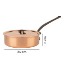 Copper sauté pan Ø 24 cm, tinned with cast...