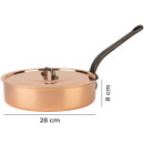 Copper sauté pan Ø 28 cm, tinned with cast...
