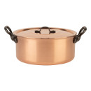 Copper pot Ø 24 cm, tinned with cast iron handle...