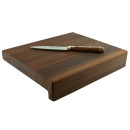 Cutting board, oiled, 35 x 30 x 3,8 cm with table edge, Thermo beech